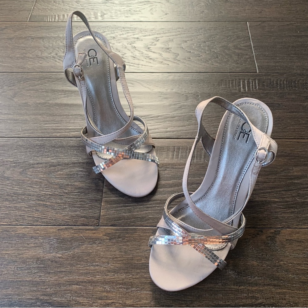 Cause & Effect Size 6.5 Silver 3 Inch Heels
